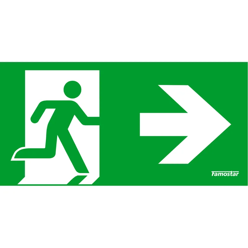Seizoensaanbieding Famostar - s sense - Picto EZ rechts 7.1 small - PICTOGRAM S-SENSE R - noodverlichting
