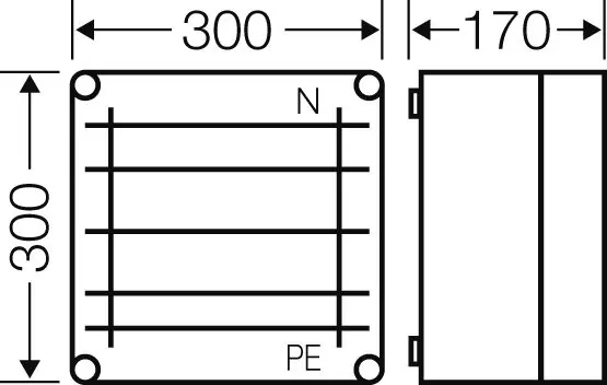 Hoge Kwaliteit Hensel - enymod - Railsysteemkast Mi - RAILKAST 630A 5PLG MI6256