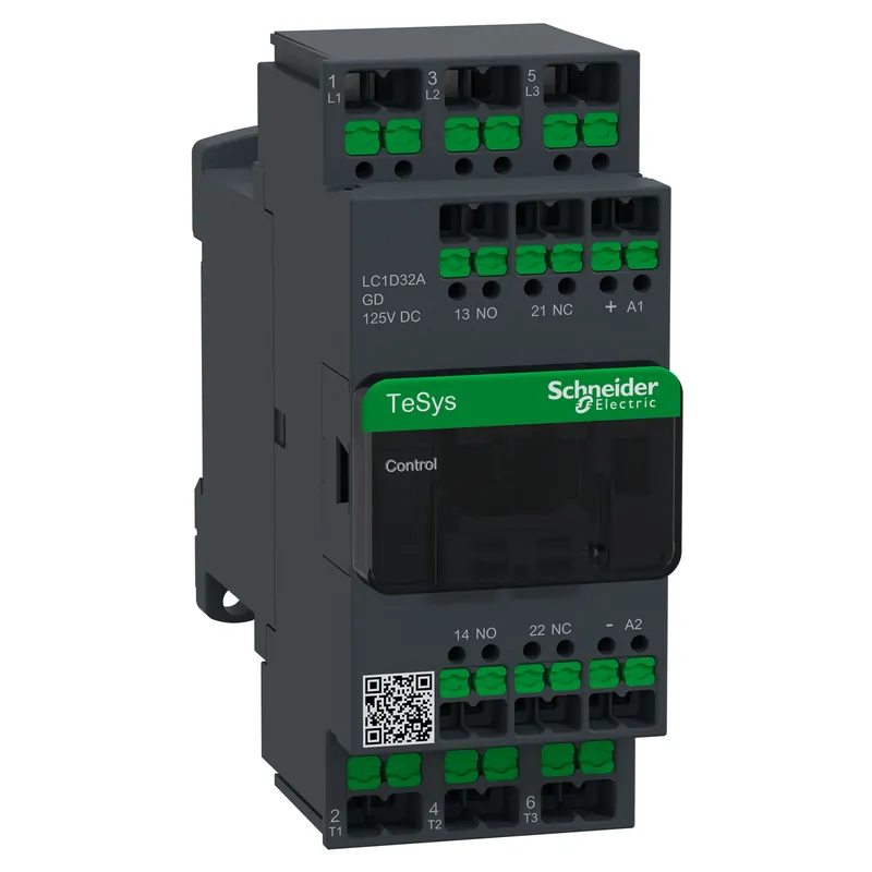 Authentiek CONTACTOR DECA 32A 440V 3P AC3 SPOEL125V DC SNAP--SCHNEIDER