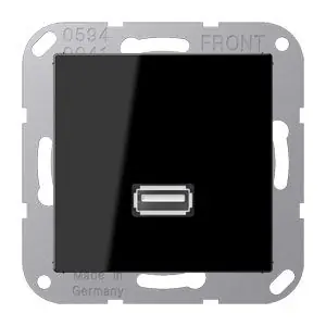 Snelle Levering Jung - a range - - AFD A500 ZWART 1XUSB