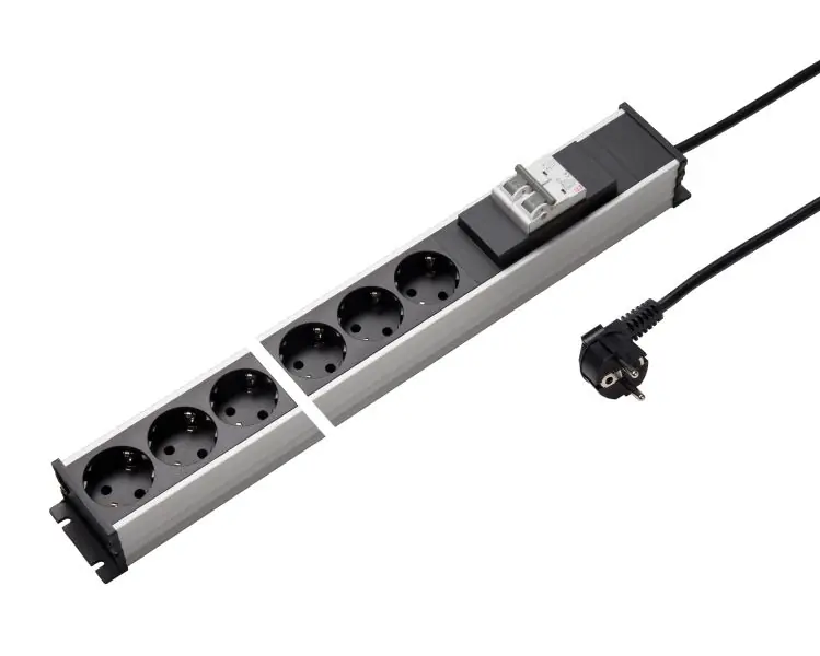 Merkproduct Martin Kaiser - aluminium strip stopcontact - zwart - MK VERLICHTING VERLICHTING TAFCDS 6V RANDAARDE 3M AUT10A AZ - tafelcontadoos