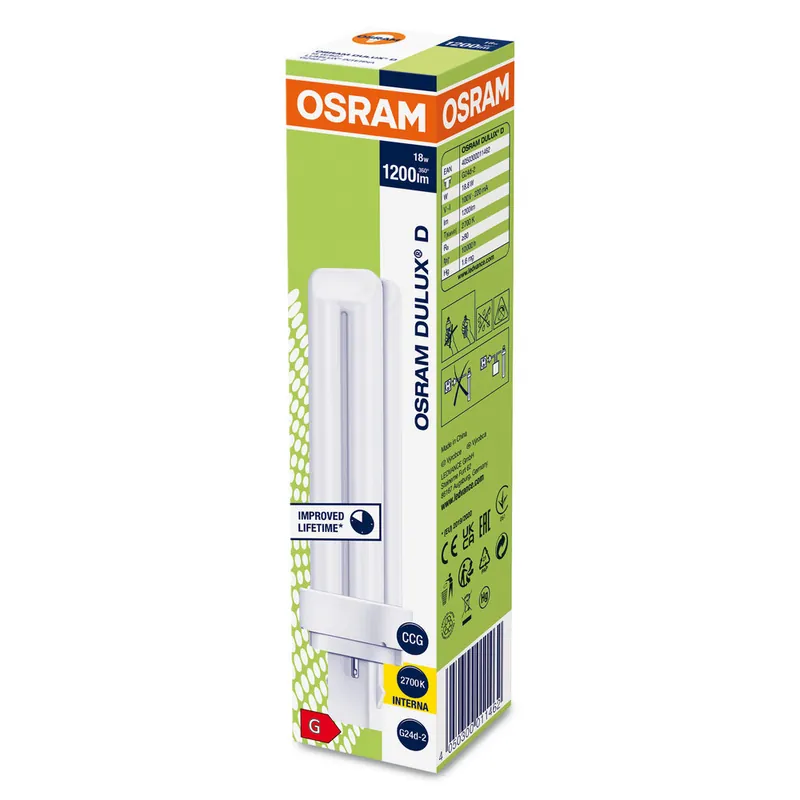 Bestseller OSRAM - dulux® d DULUX 18 W/827 - - PL lamp