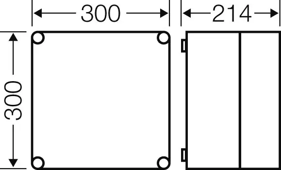 Speciale Aanbieding Hensel - enymod - Lege behuizing Mi - KAST 300X300 TRDEKS MI0210 - installatiekast