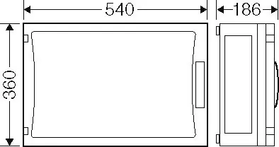 Geld-Terug-Garantie Hensel - enystar - Lege behuizing - KAST 546X366 BLDEUR FP0450 - installatiekast