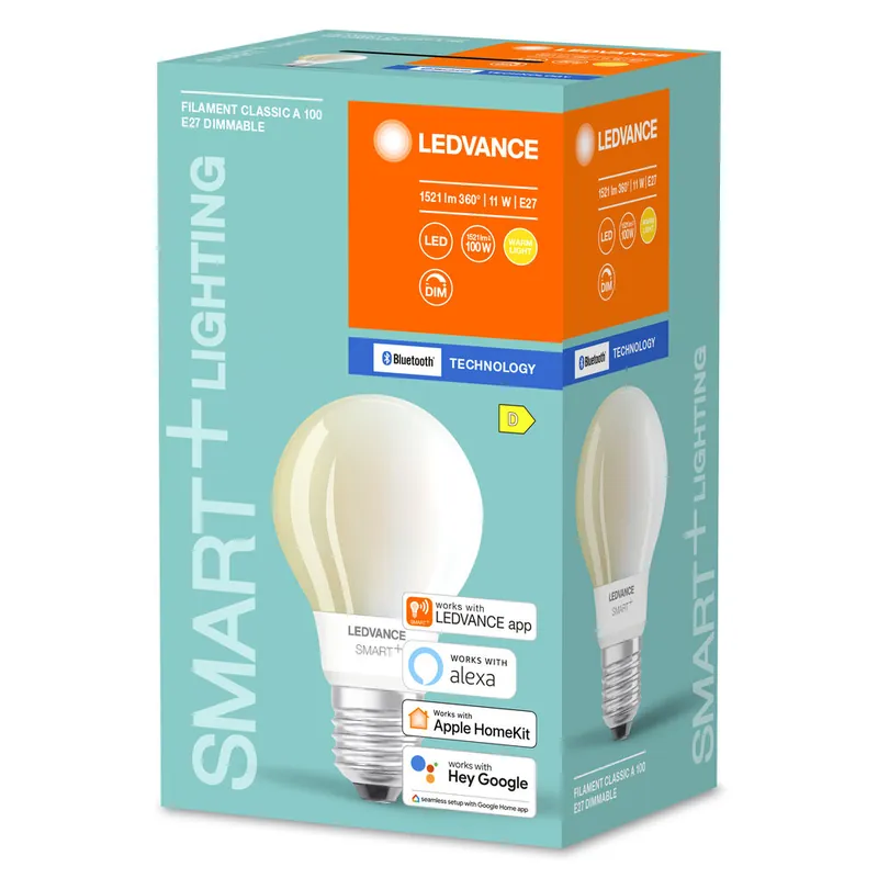 Topkwaliteit LEDVANCE - smart+ filament classic dimmable - BT CLA67 100 11 W/2700 K E27 - - smart Led lamp