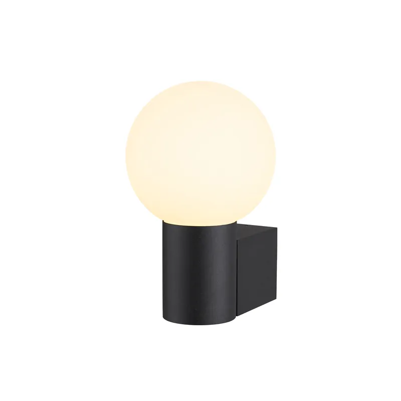 Geld-Terug-Garantie SLV - varyt - WL E14 zwart - WAND ROND - waterdicht portiek armatuur