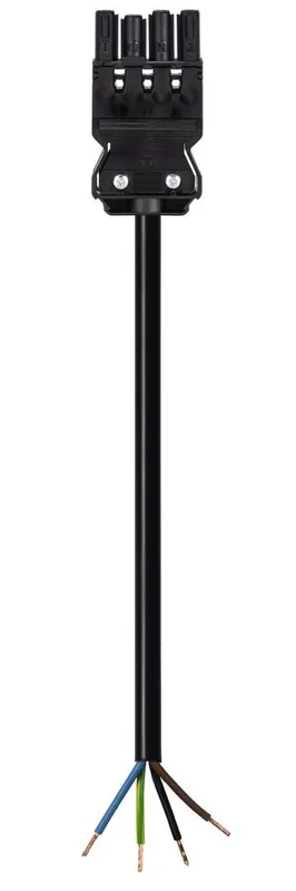 Wieland GST18I4 AANSLUITSNOER FEMALE 2,5MM² 3 METER PVC ECA ZWART Garantie Inbegrepen