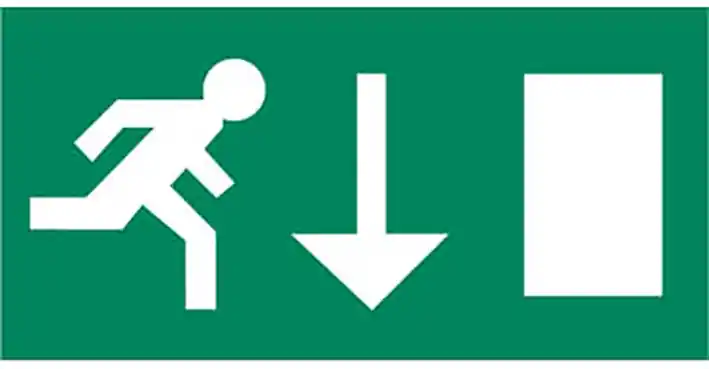 Dagaanbieding ABB VanLien 1.0 Pictogramsticker, aanduiding voor vluchtrichting rechtdoor of naar