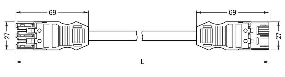 Wago - series 771 - 9973/016 305 - KAB M-F 3M 3X1,5 M B HV Ambachtelijk