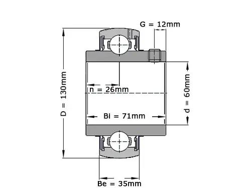 Plaats Bestelling NTN Insert Lager UC312 D1 (60mm)