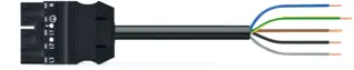 Wago - serie 771 - 771 9395/267 201 - KAB M-O 2M 5X2,5 ZWART CCA - GST schuko aansluitsnoer Aanbieding