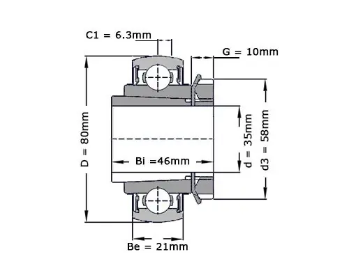 Koop Vandaag SNR Insert Lager UK208 G2 (40mm)