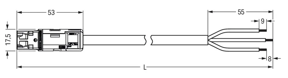 Nieuw Wago - series 774 - 9993/206 301 - 774-9993/206-301 - GST schuko aansluitsnoer