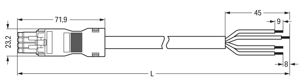 Wago - series 891 - 8994/106 802 - PTCHKBGEB 8918994/106802 - GST- adereind aansluitsnoer Dagaanbieding
