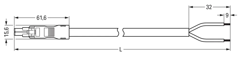 Premium Wago - series 891 - 8992/106 801 - PTCHKBGEB 8918992/106801 - GST- adereind aansluitsnoer