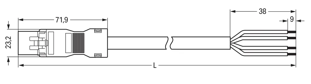 Luxe Wago - series 891 - 8994/205 305 - 891-8994/205-305 - GST- adereind aansluitsnoer