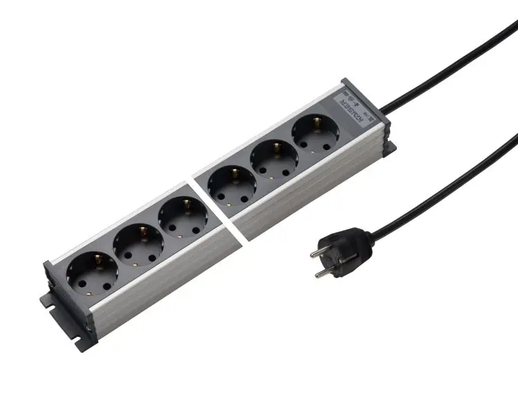 Express Levering Martin Kaiser - stopcontact strip - lichtgrijs slategrey - MK VERLICHTING VERLICHTING TAFCONTDS 45" 6V RA-LG/DG - tafelcontadoos