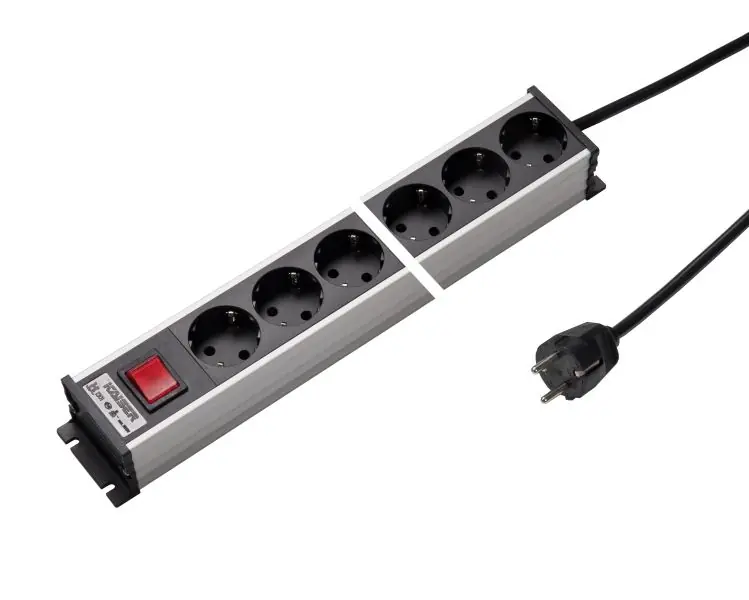 Martin Kaiser - aluminium strip stopcontact - zwart - MK VERLICHTING VERLICHTING TAFCDS 45"10V RANDAARDE Schuch ALZW - tafelcontadoos Groothandel
