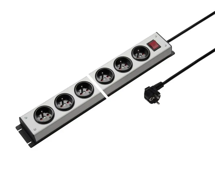 Martin Kaiser - stopcontact strip - lichtgrijs zwart - MK VERLICHTING VERLICHTING CONTDS 12V PA SCHAKELAAR EN 1,5M - tafelcontadoos Express Levering