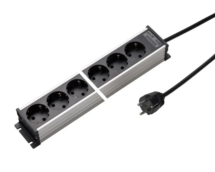 Martin Kaiser - aluminium strip stopcontact - zwart - MK VERLICHTING VERLICHTING TAFCONTDS 45" 6V RANDAARDE AL/ZW - tafelcontadoos Nu Kopen