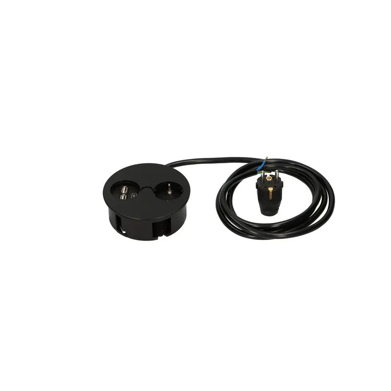 Laatste Versie O.C.S. Office Cabling Systems - inbouw stopcontacten - Twist - BACH 1X230V RANDAARDE 2X USB - tafelcontadoos