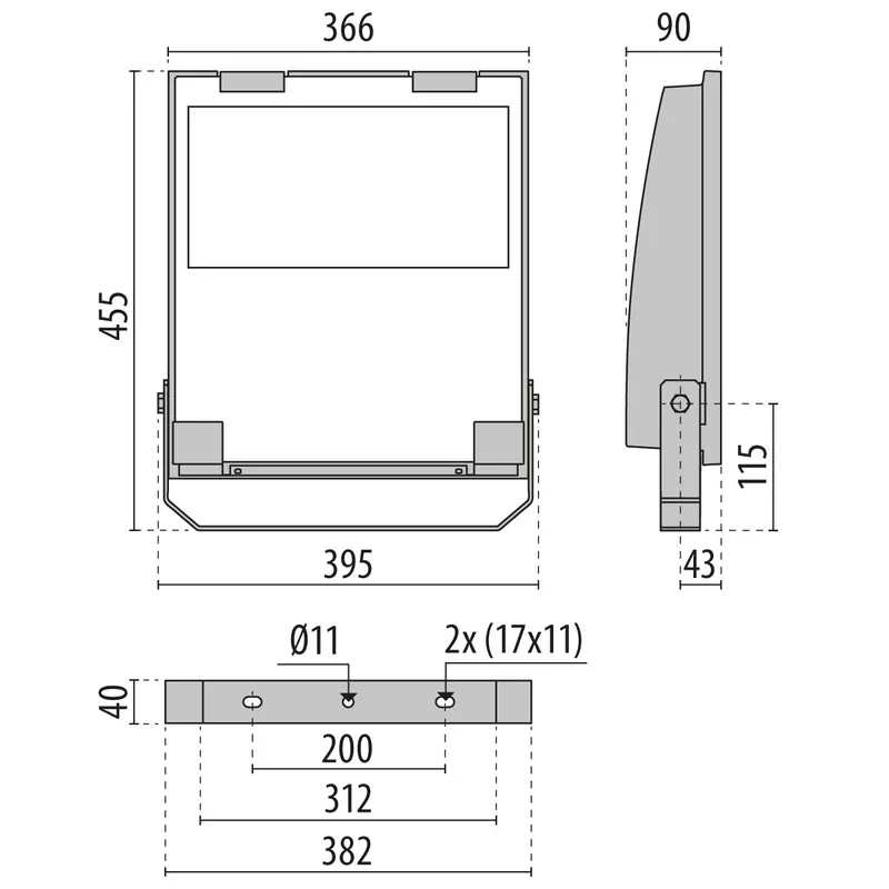 PIL - guell 2.5 - 3117377 - PIL GUELL2.5 220 A40/W 1-10V - Led schijnwerper Beperkt Aanbod