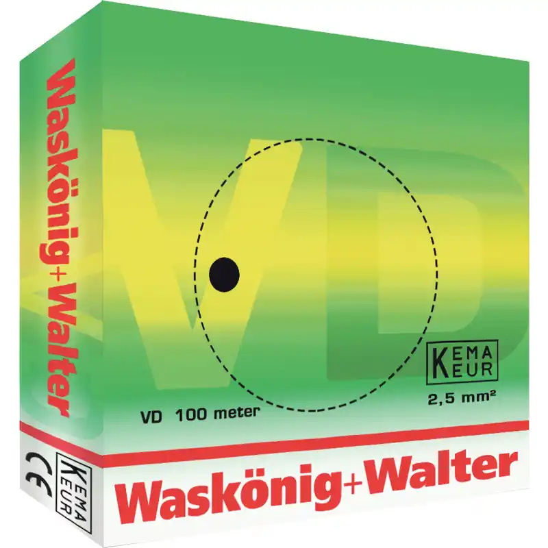 Bestel Nu Waskonig VD H07 V-U 2,5mm geel/groen 100m