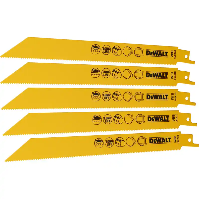 Aanbieding DeWALT reciprozaagblad ferro/non ferro BiM DT2353-QZ 203mm