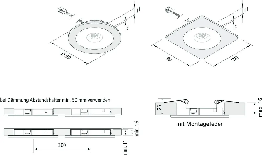 Hera® LED recessed luminaire Gratis Retour