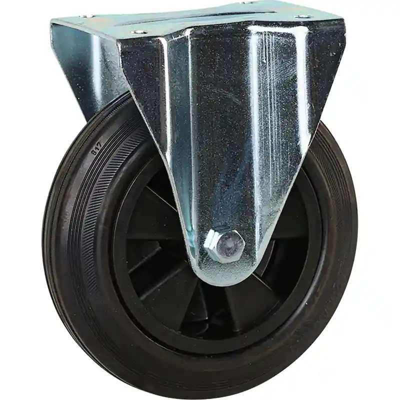 Nieuw Bokwiel rubber 200mm - 200kg draagvermogen -