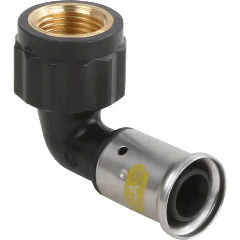 Henco gas pers schroefbus haaks 90° 1/2"x20mm Beperkte Voorraad