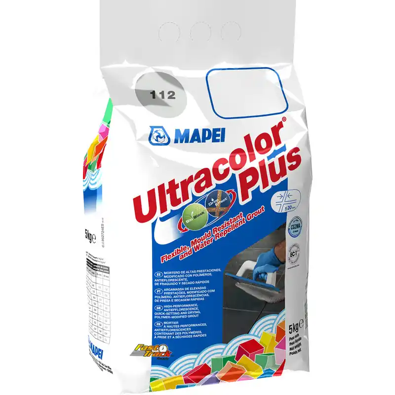 Premium Mapei Ultracolor plus voegmiddel sneldrogend 5kg 112 medium grijs