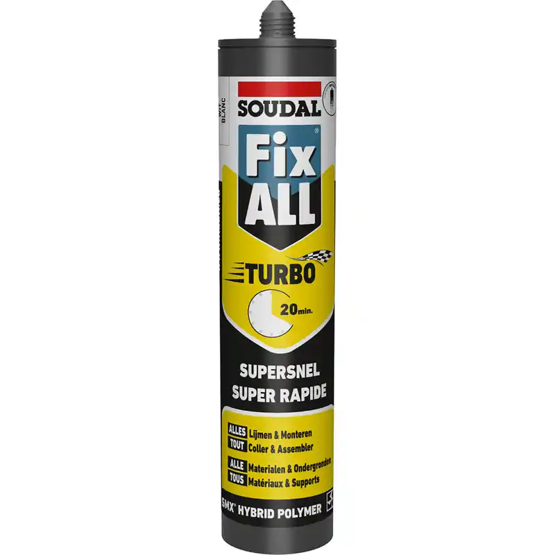 Soudal Fix All Turbo Zwart 290ml Laatste Kans