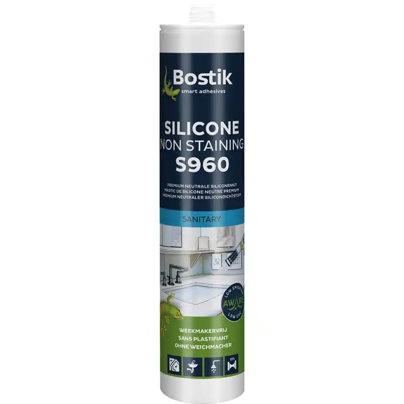 Bostik Premium S960 siliconenkit non-stain Wit 310ml Nieuw Model
