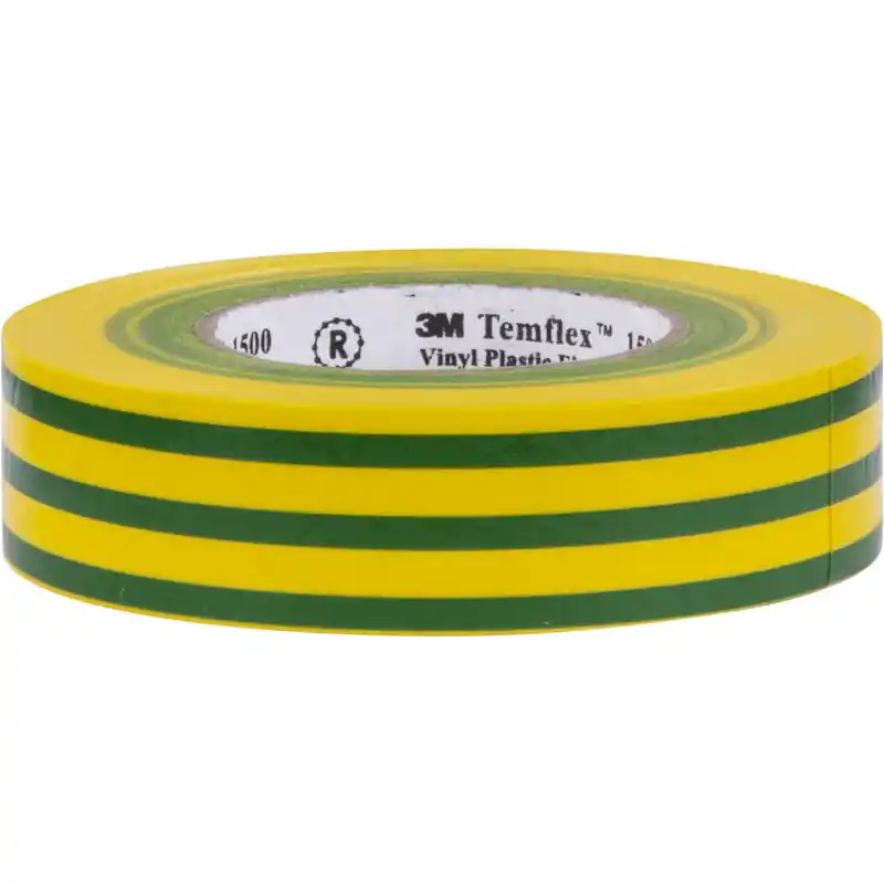 3M Temflex isolatietape Groen/geel 19mmx20m Finale Uitverkoop