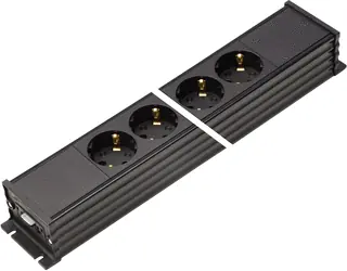 Exclusief Martin Kaiser - stopcontact strip - zwart - MK VERLICHTING VERLICHTING CONT.COMBI 6V RANDAARDE WINSTA - tafelcontadoos