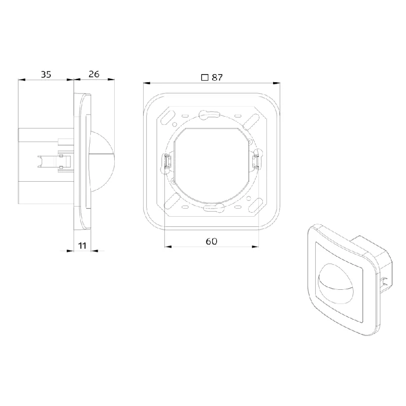 BEG Wandschakelaar R 10A 180° VZ zuiver wit IP20 10m 1Kanaal Dagaanbieding