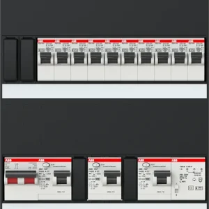 ABB Installatiedozen en -kasten 10x achter 3x 30mA + T + HS, 1-f Installatiekast In De Mode