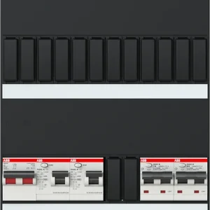 Origineel ABB Installatiedozen en -kasten 1-fase, 1 HS 40A 2P 2 ALS 63A 2P 30mA 1 aardlek aut. B16 1P+N 300 mA 1