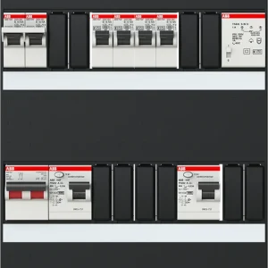 ABB Installatiedozen en -kasten 4x achter 2x 30mA + FT + HS, 1-f Binnenwerk + deksel Limited Edition