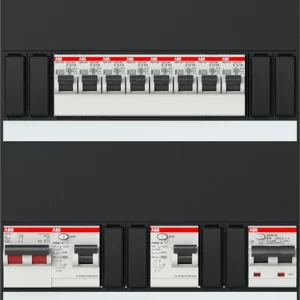 Rechtstreeks Van De Fabrikant ABB Installatiedozen en -kasten 1-fase, 1 HS 40A 2P 2 ALS 63A 2P 30mA, 8 MCB B16 1 aardlek aut. B16 1P