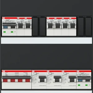 Premium ABB Installatiedozen en -kasten 3-fase, 1 HS 40A 4P 3 ALS 63A 2P 30 mA, 6 MCB B16 1 aardlek aut. B20 3