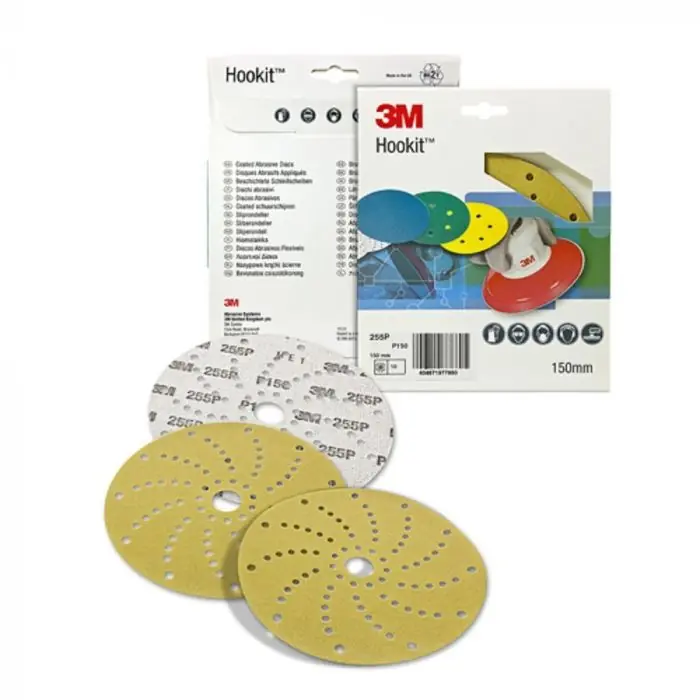3M Schuurschijf Hookit 255p 150MM P80 15 GATEN Populair